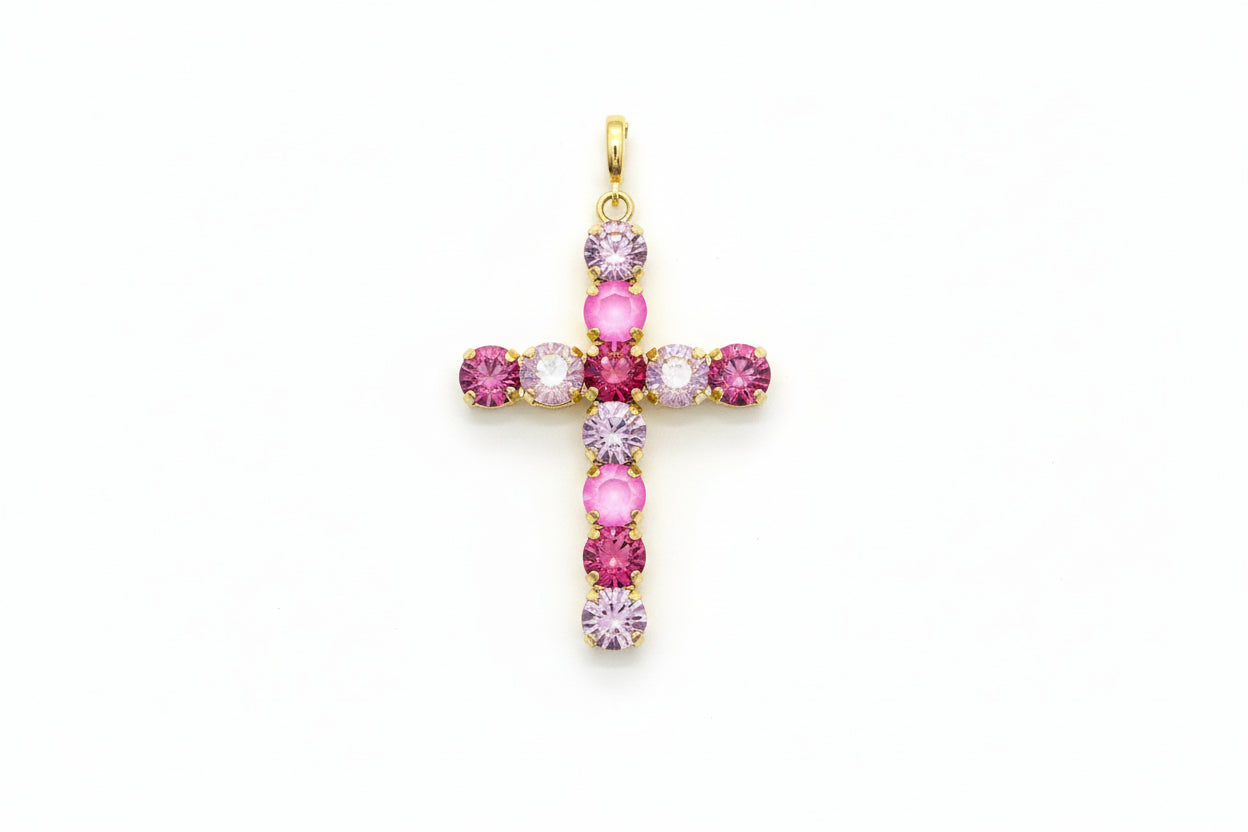 Luxe Crystal Cross Pendant- 3 Colors