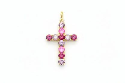Luxe Crystal Cross Pendant- 3 Colors