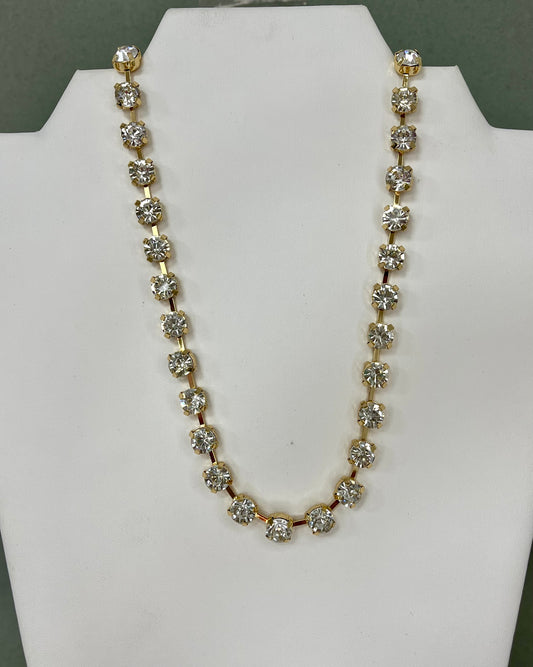 WR Clear AB Crystal 8mm Stone Magnetic Necklace