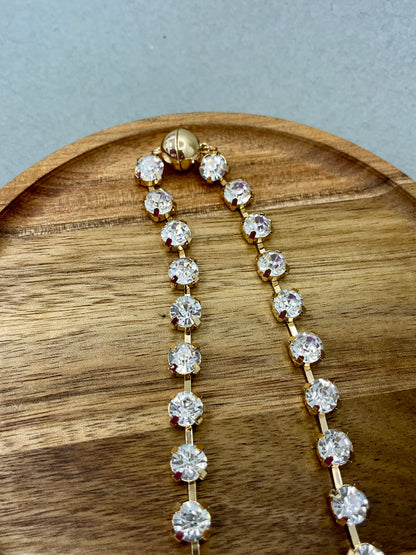 WR Clear AB Crystal 8mm Stone Magnetic Necklace