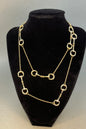 Gold Long Horsebit Necklace