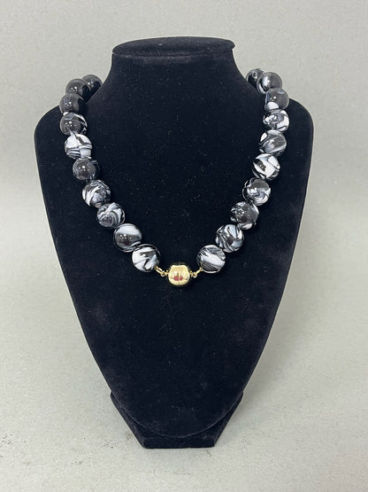 Bead Magnetic Bead Necklace With Removable Heart Charm