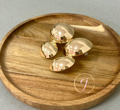 Double Gold Ball Stud Earrings