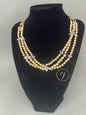 Triple Strand Cross Necklace