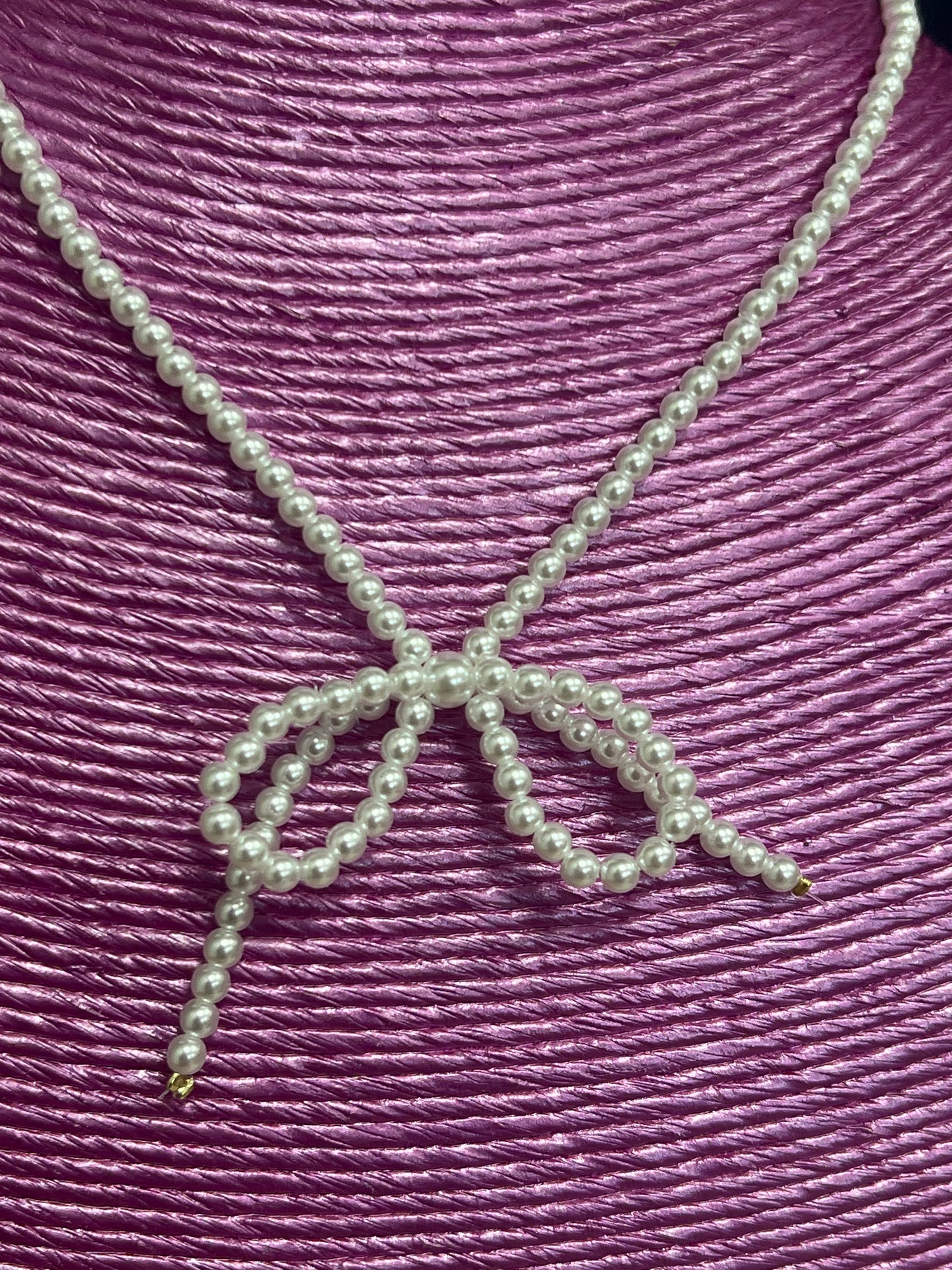 Pearl Bow Necklace