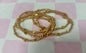 Set of 5 Gold Textured Beaded Bracelet Set