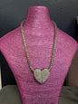 Silver Pearl Heart Magnetic Necklace FS
