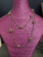Mix Metal Long Cluster Necklace