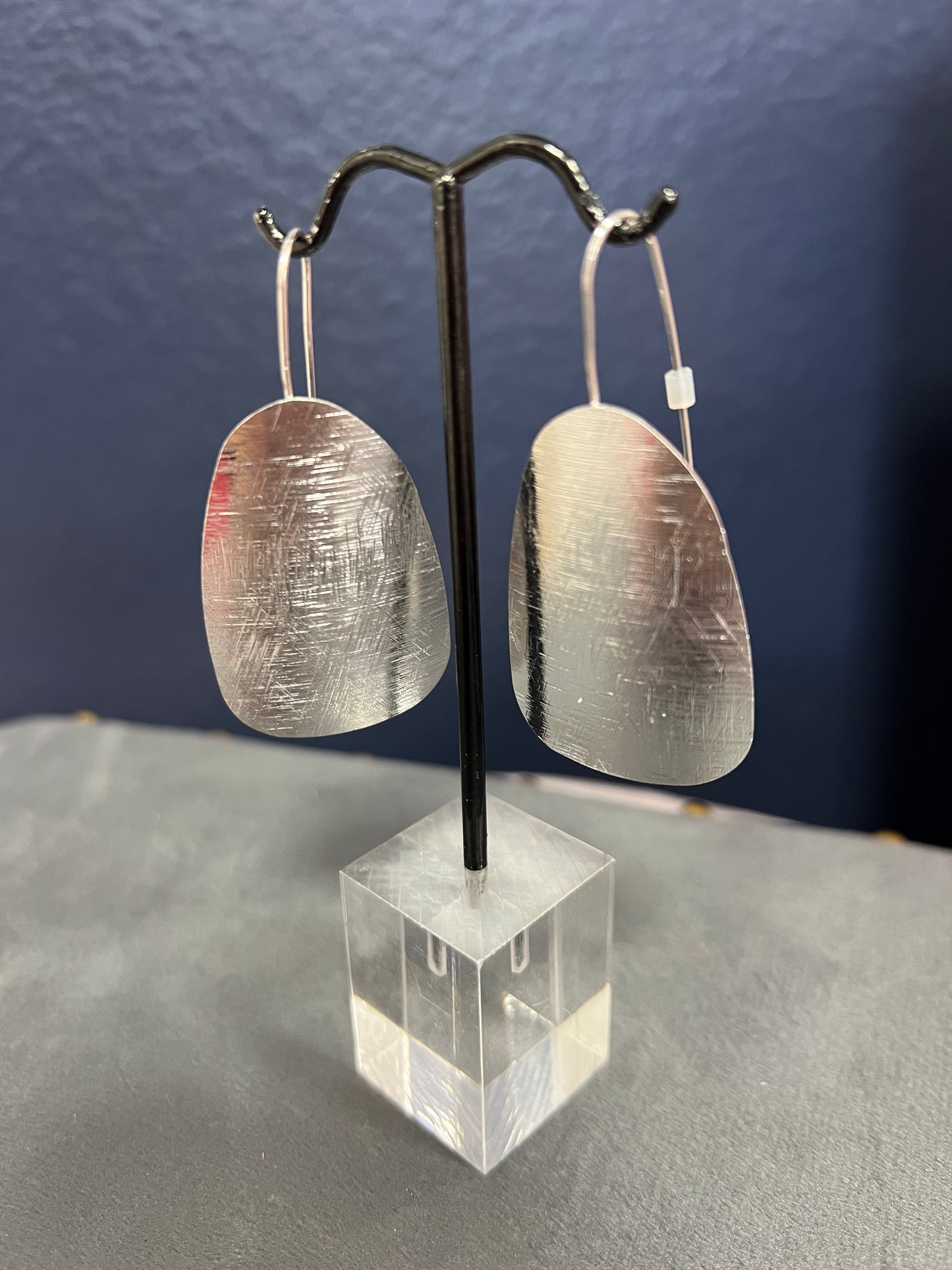 Matte Textured Flat Earring (Gold and Silver)