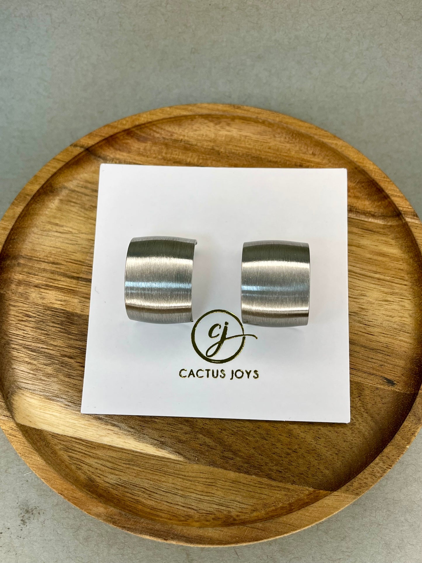Matte Flat Hoop Earring