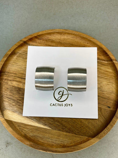 Matte Flat Hoop Earring