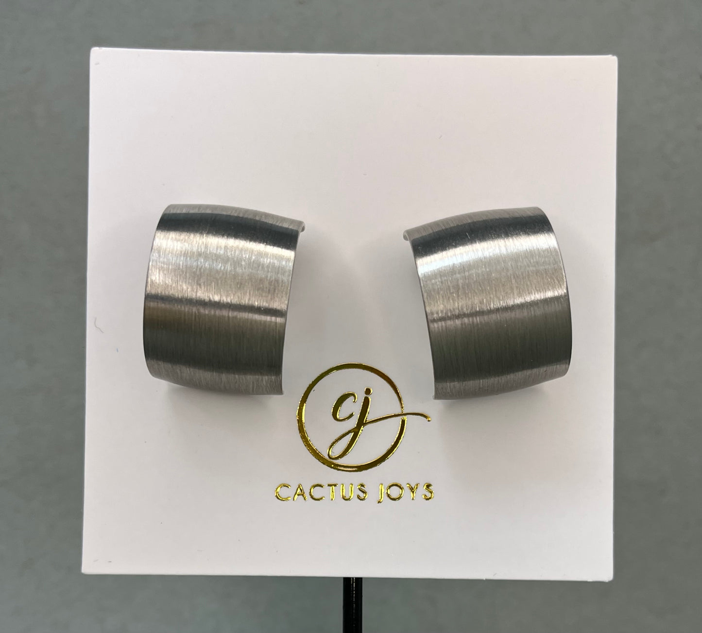 Matte Flat Hoop Earring