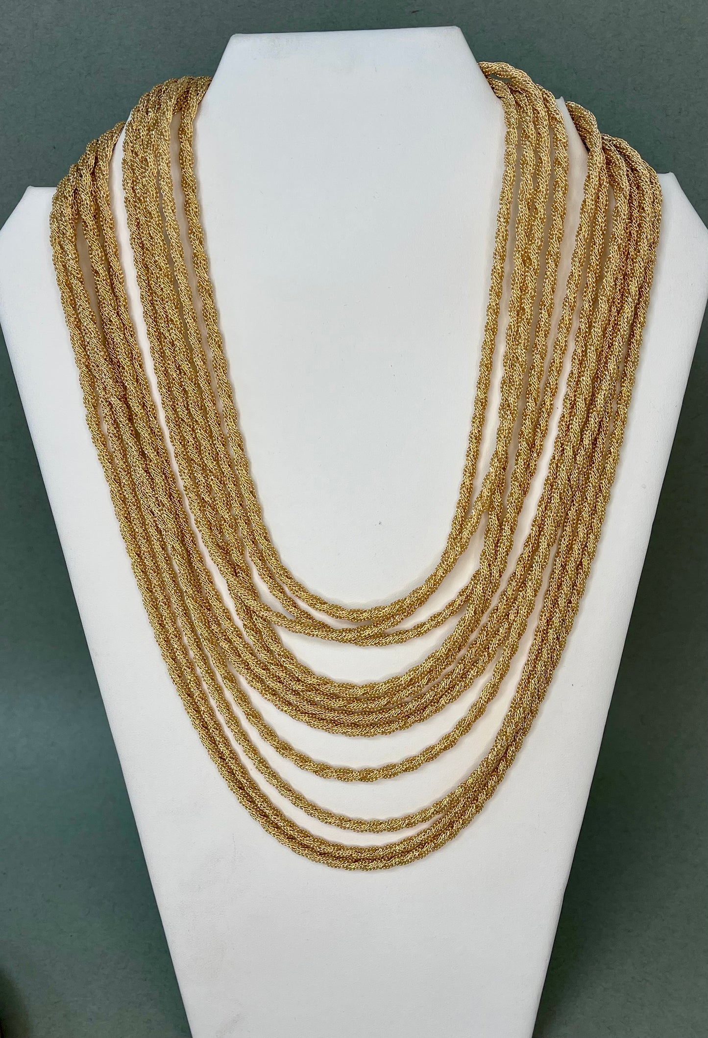 Multi Gold Strand Magnetic Necklace