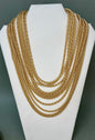 Multi Gold Strand Magnetic Necklace
