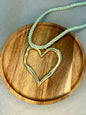 Mint Rope Heart Necklace