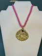 Pink Rope Seashell Necklace