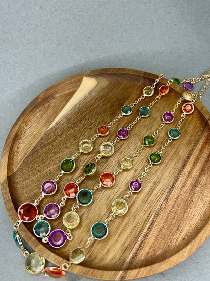 Gold Double Colored Necklace
