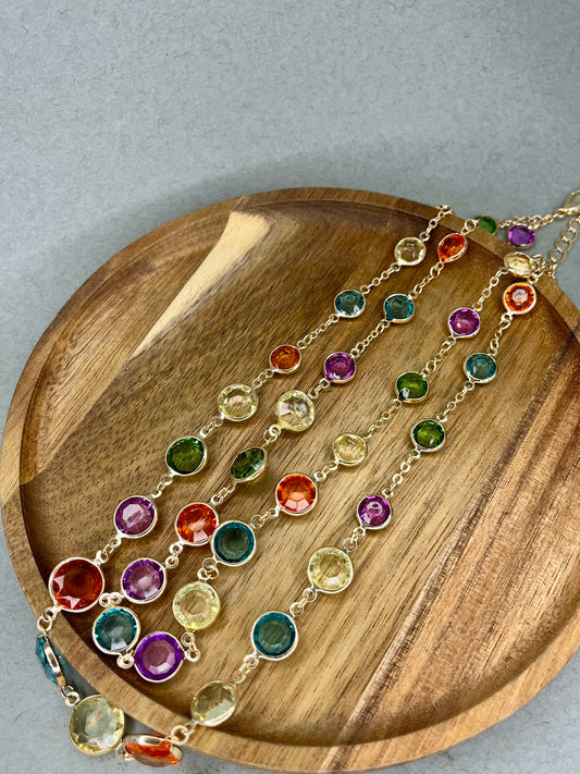 Gold Double Colored Necklace