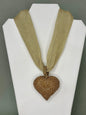 Gold Rope Heart Necklace