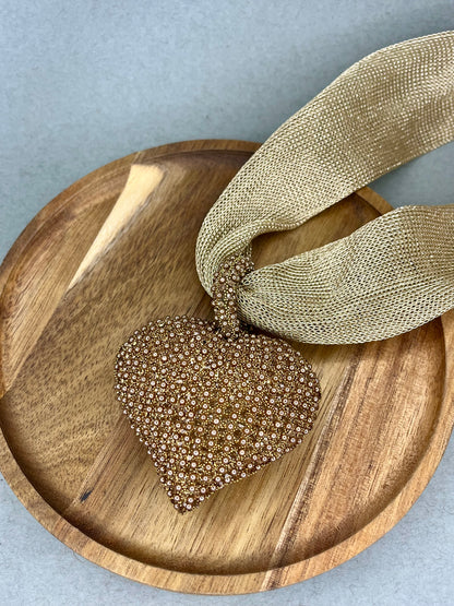 Gold Rope Heart Necklace