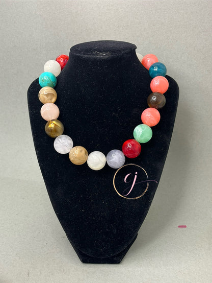 Neutral Colored Bead Necklace