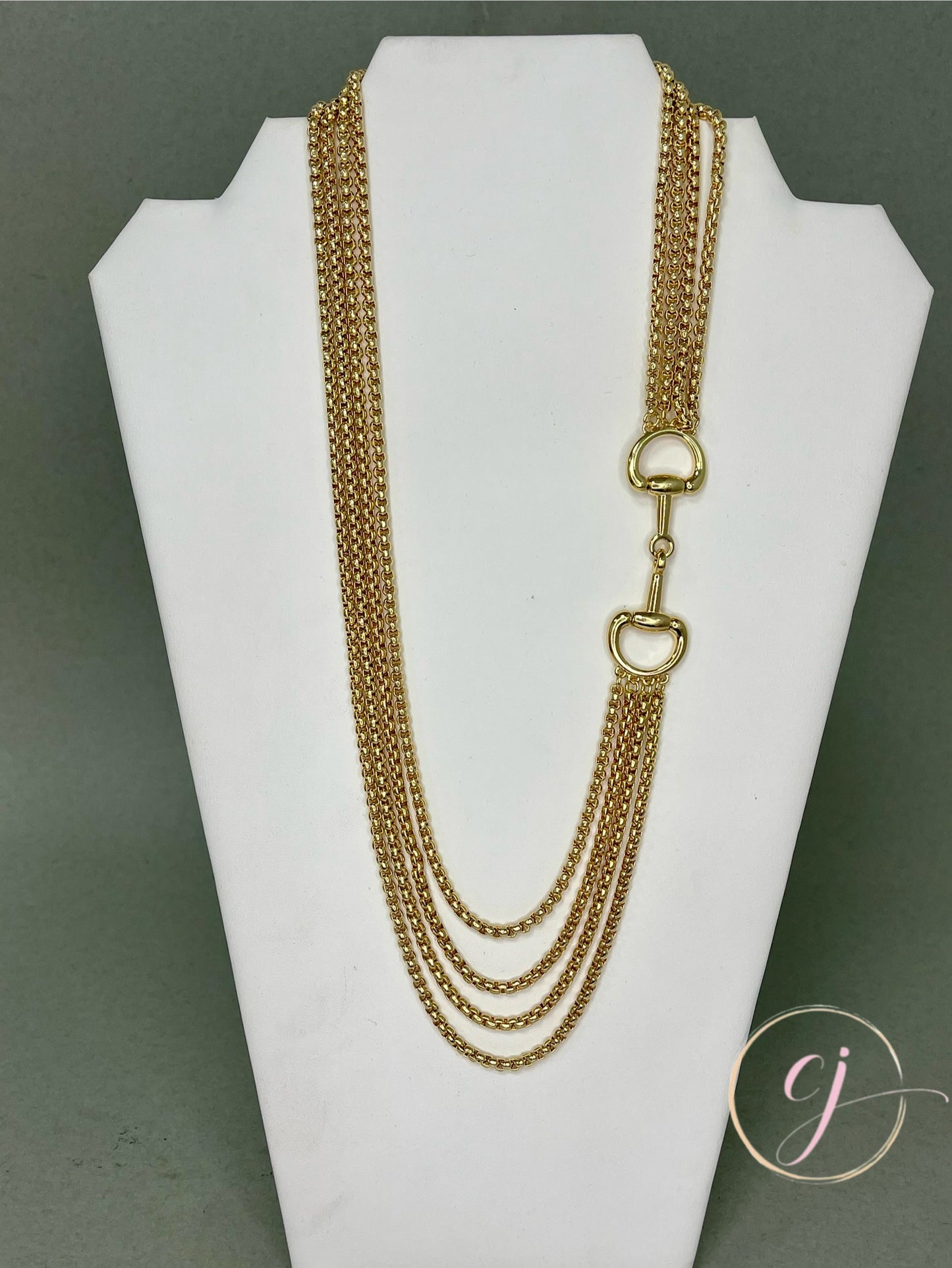Gold Layered Chain with Horse Bit
