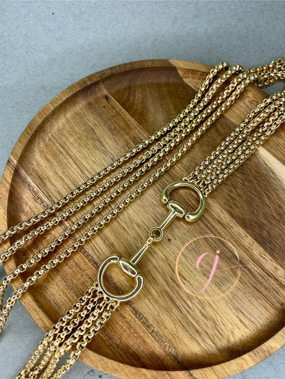 Gold Layered Chain with Horse Bit
