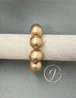 Soft Finish Large Gold Stretch Bracelet