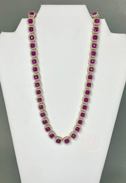 Pink Crystal Necklace