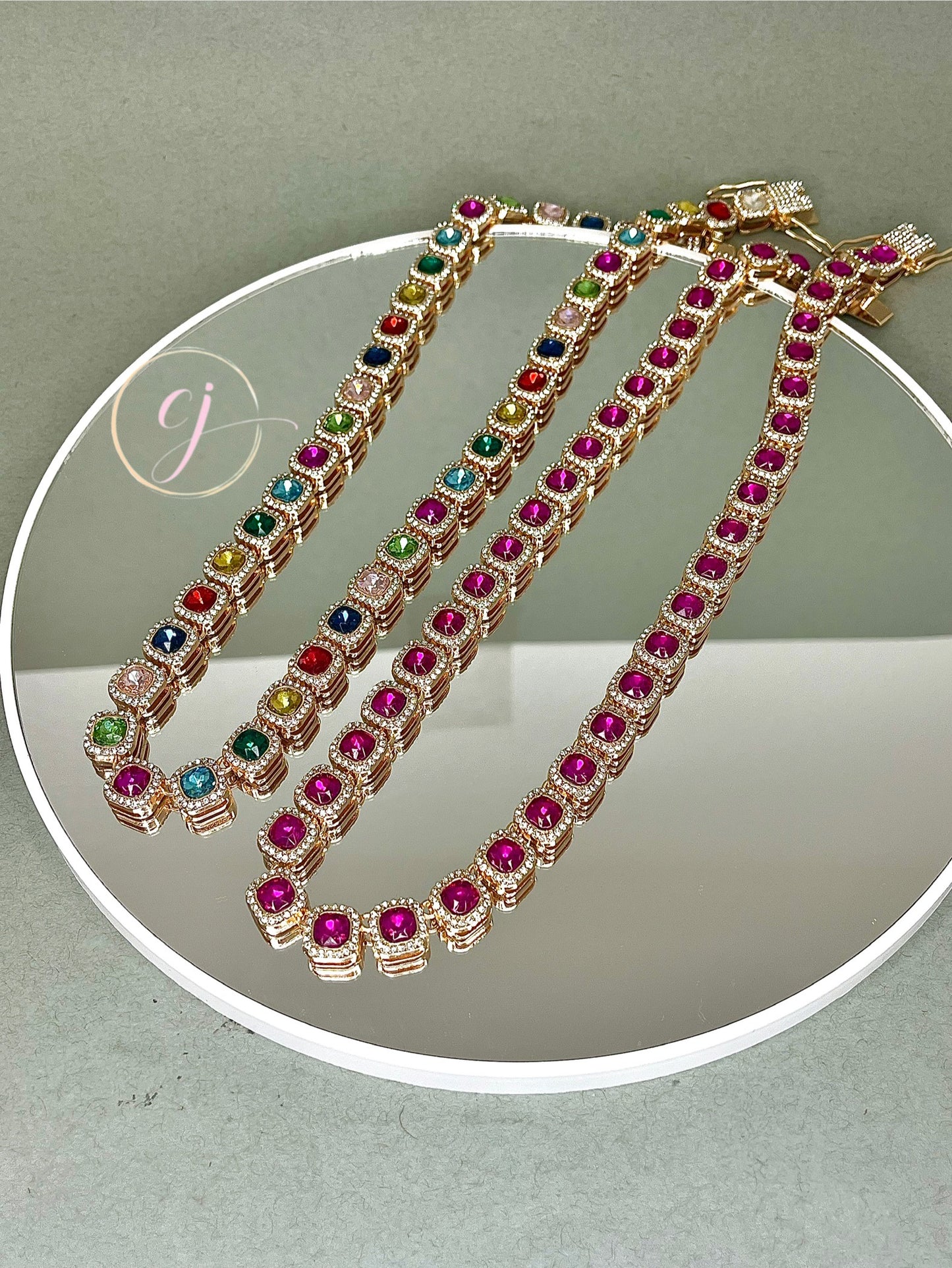 Pink Crystal Necklace