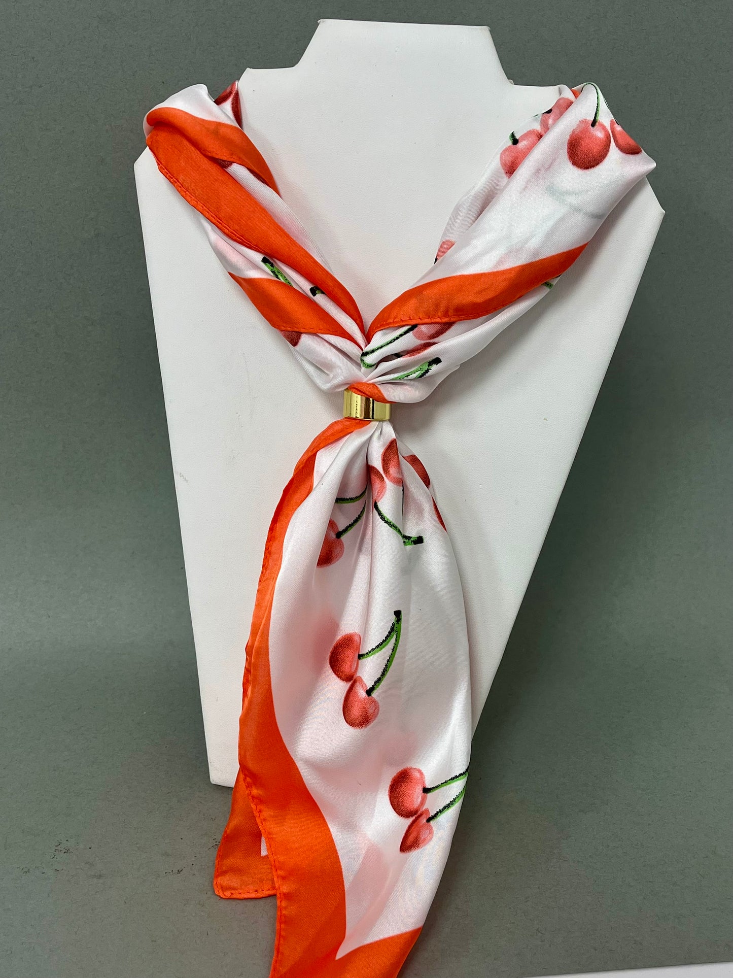Cherry Neck Scarf With Holder