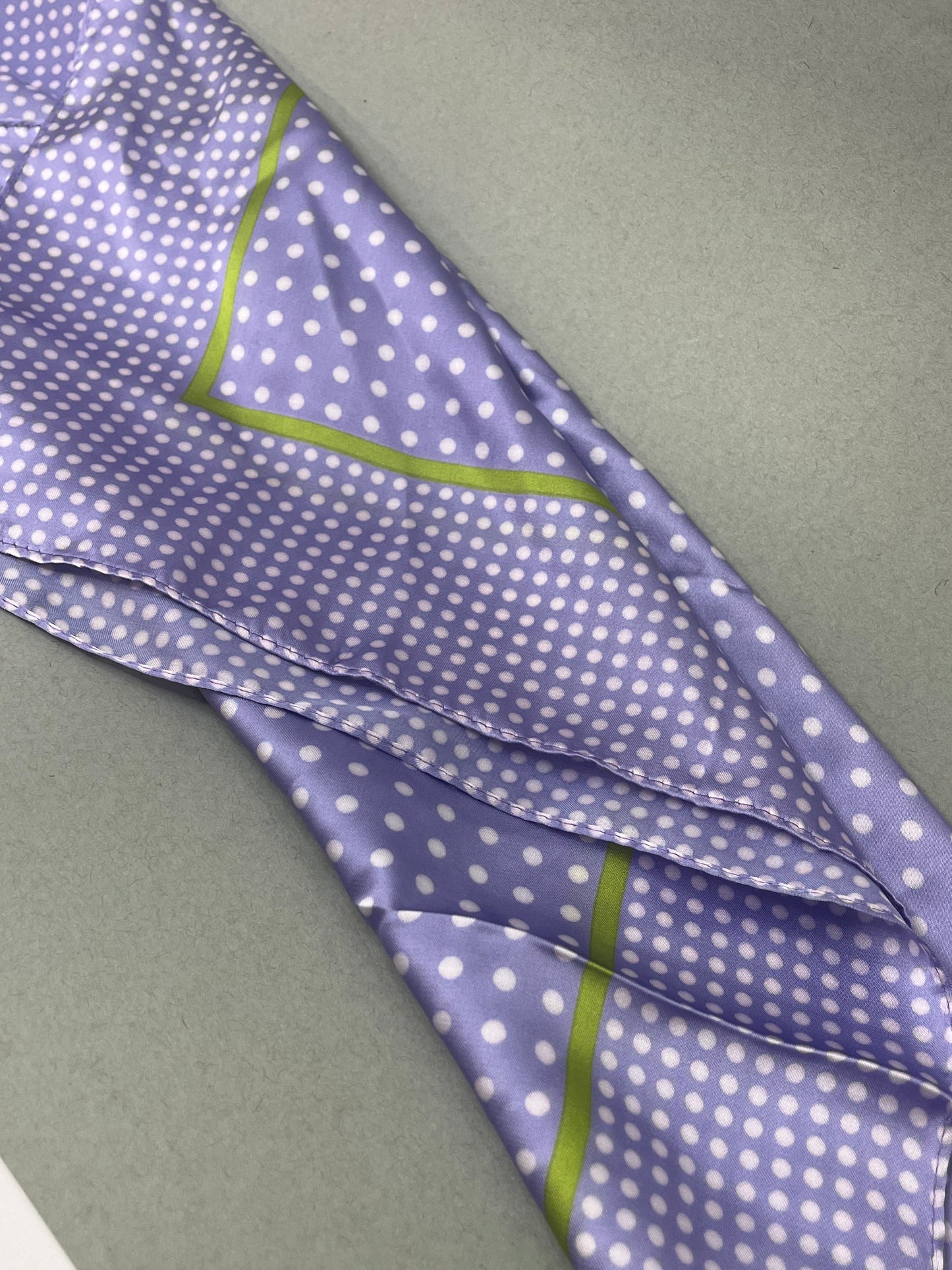 Purple & Green Neck Scarf With Holder