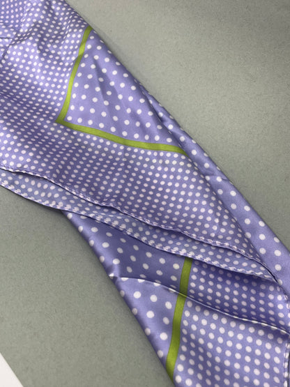 Purple & Green Neck Scarf With Holder