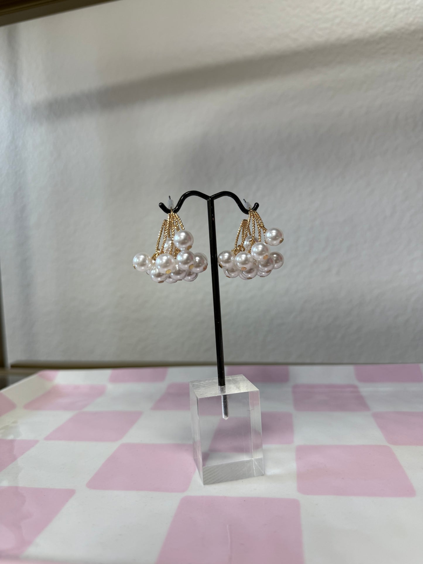 Mini Pearl Cluster Hoop (Gold and Silver)