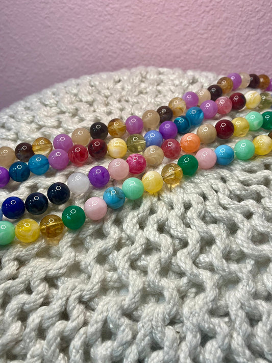 Large Multi Colored Bead Necklace