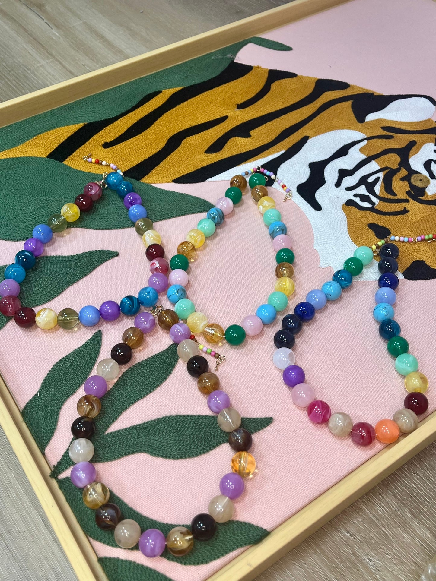 Large Multi Colored Bead Necklace
