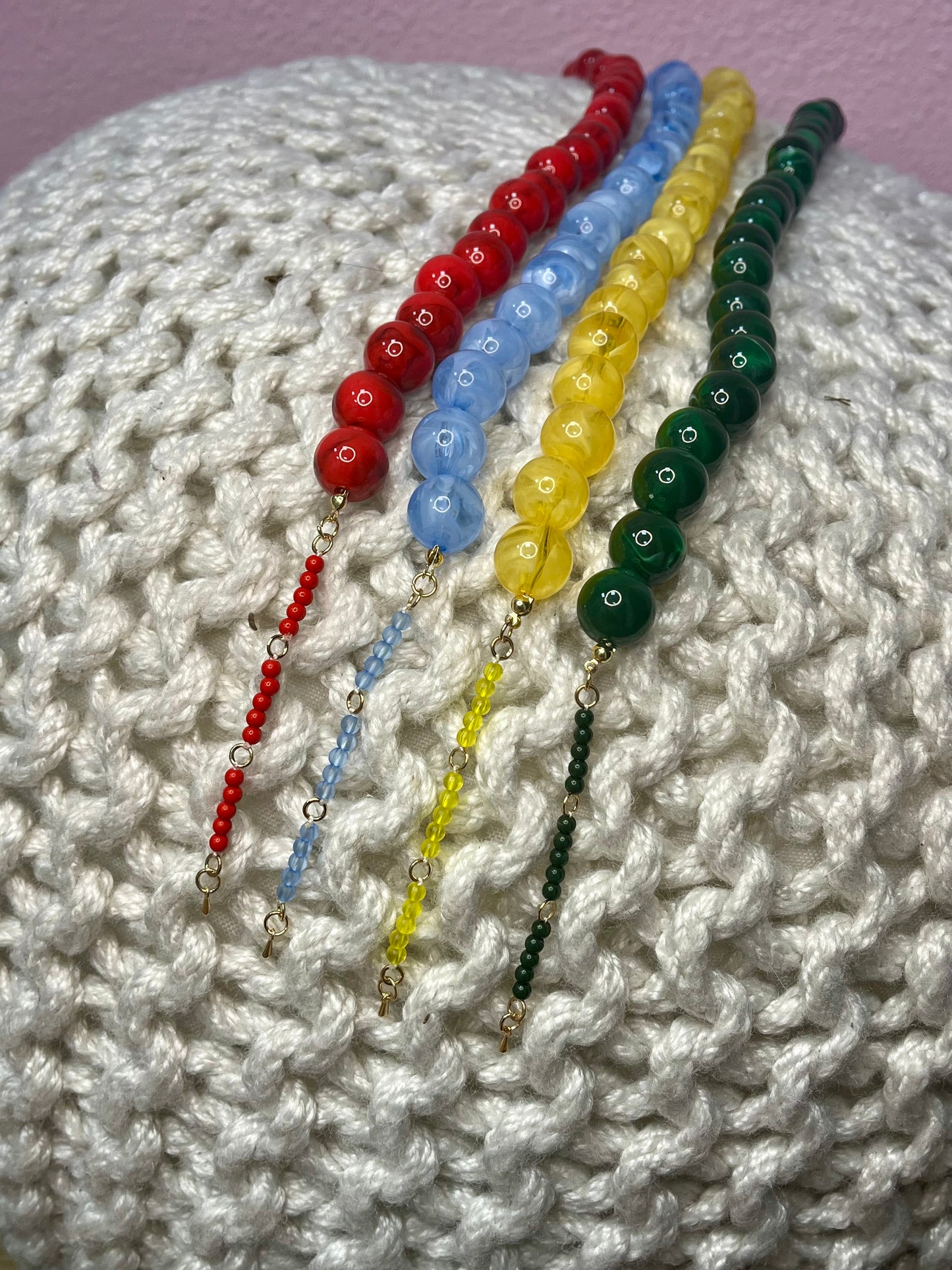 Large Single Color Bead Necklace