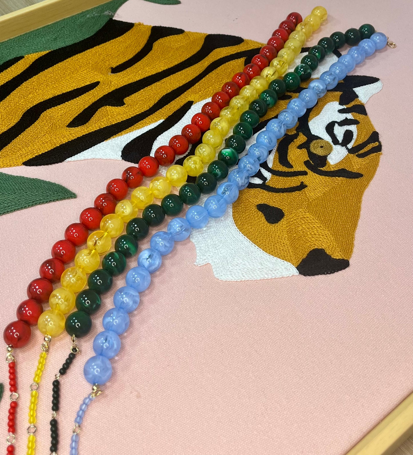 Large Single Color Bead Necklace