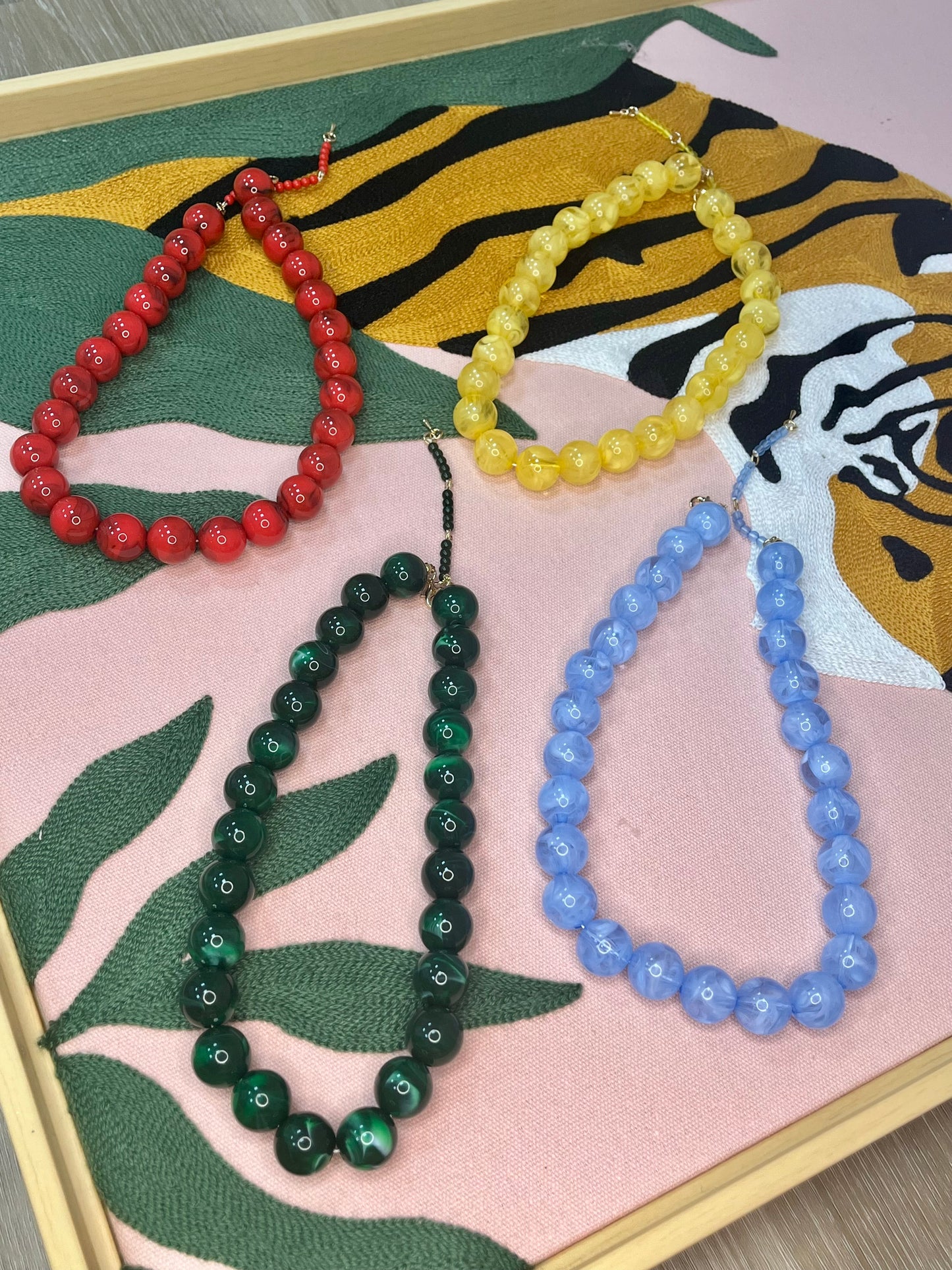 Large Single Color Bead Necklace