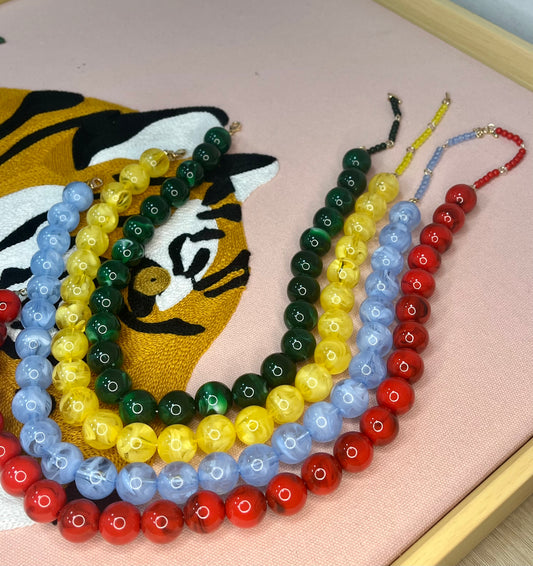 Large Single Color Bead Necklace