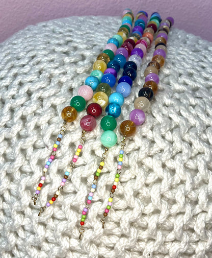 Large Multi Colored Bead Necklace
