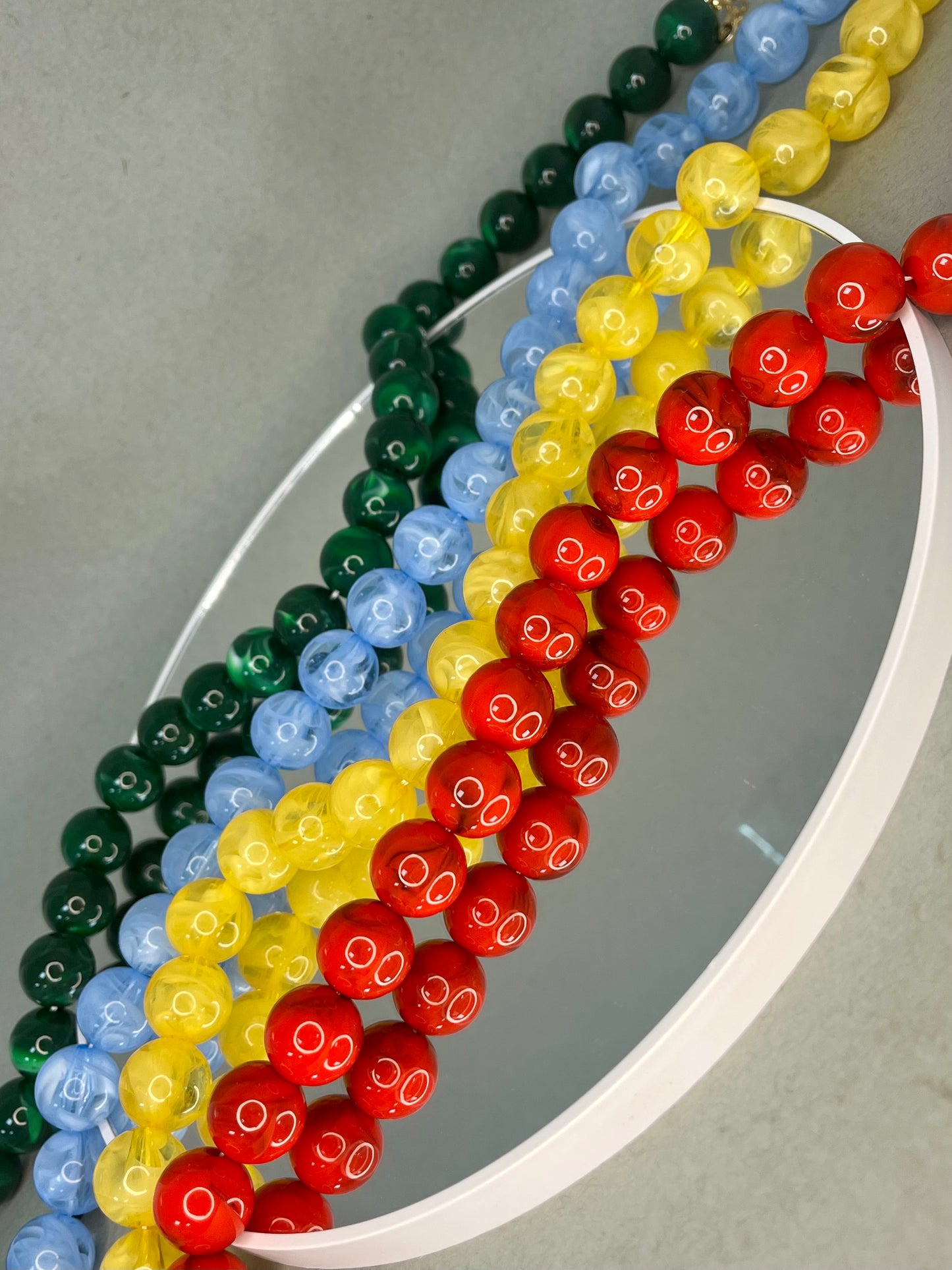Large Single Color Bead Necklace