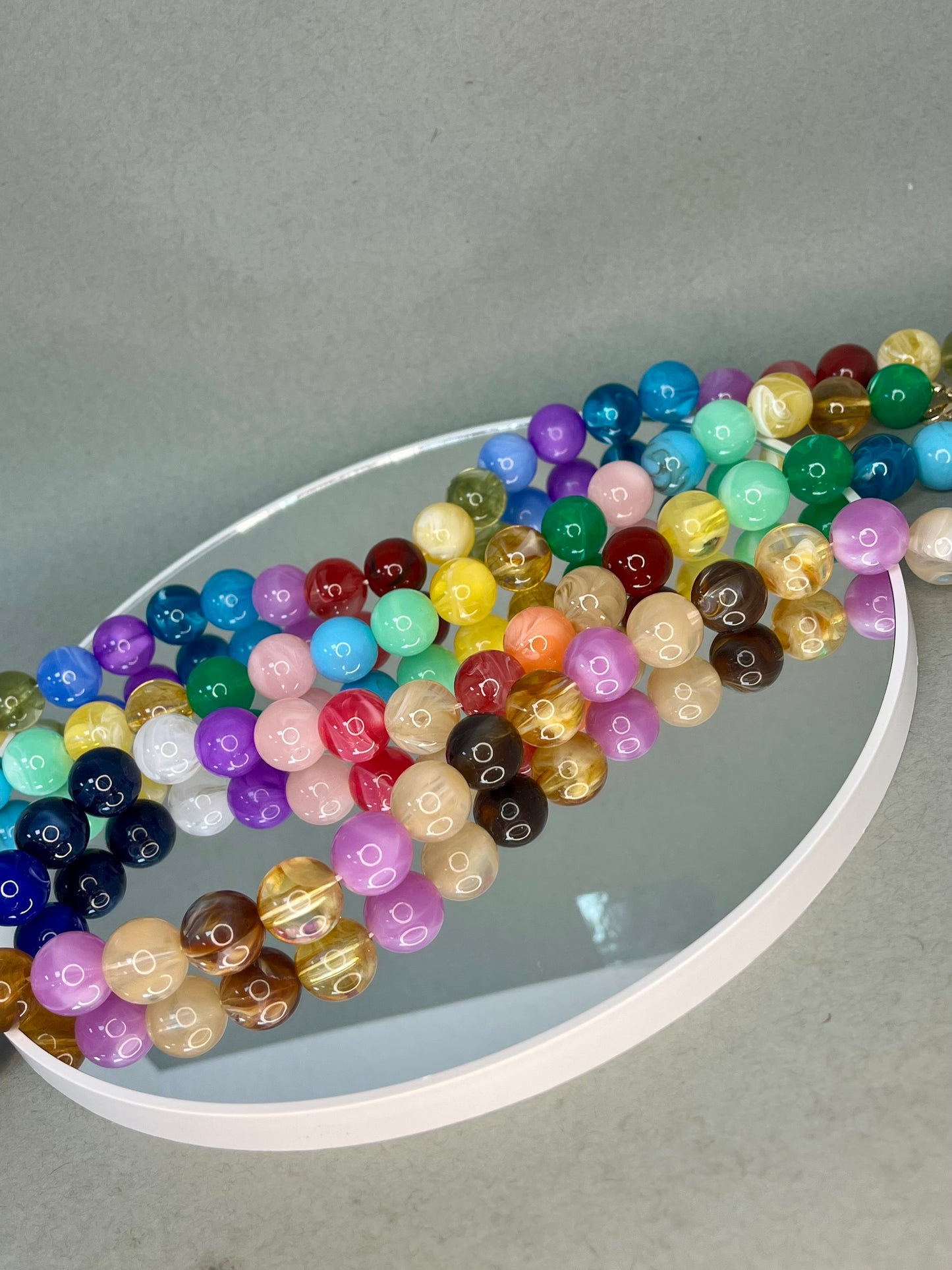 Large Multi Colored Bead Necklace