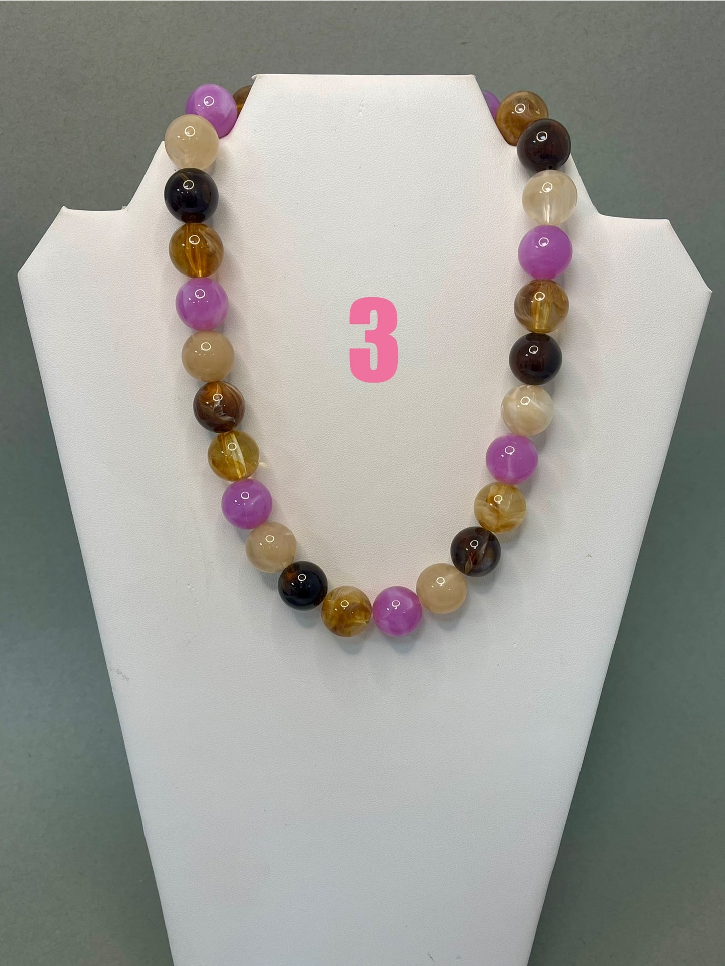 Large Multi Colored Bead Necklace