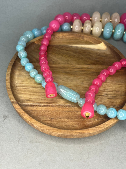 Multi Size Bead Necklace- 2 colors