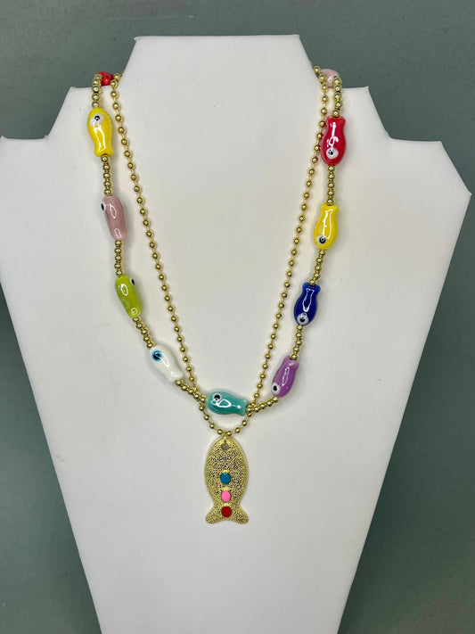 Gold Fish Pendant- 4 Colors