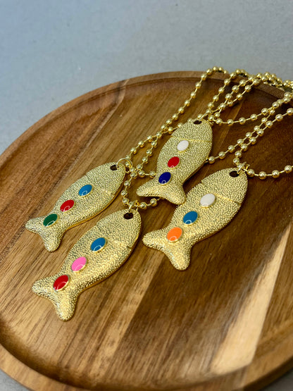 Gold Fish Pendant- 4 Colors
