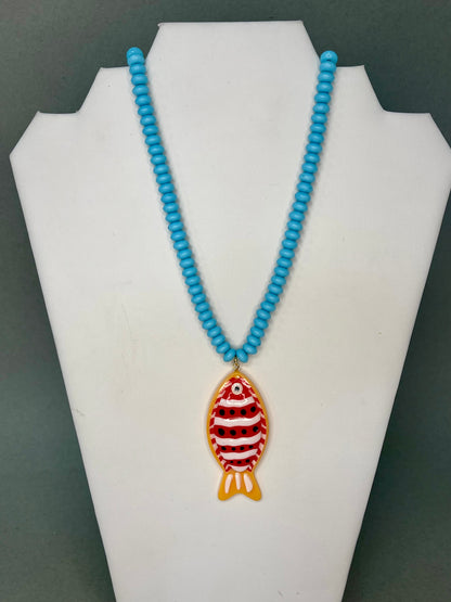 Beaded Fish Necklace