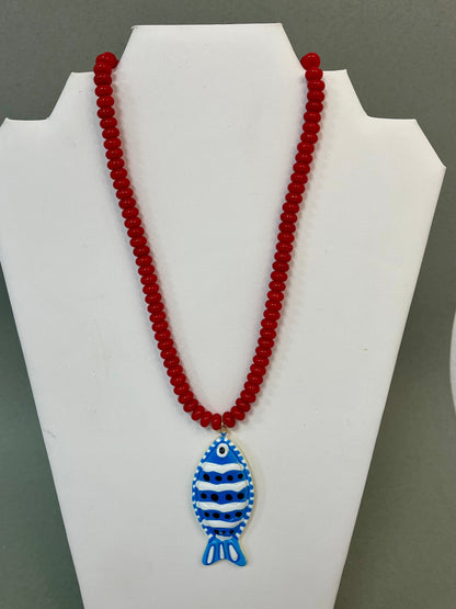 Beaded Fish Necklace