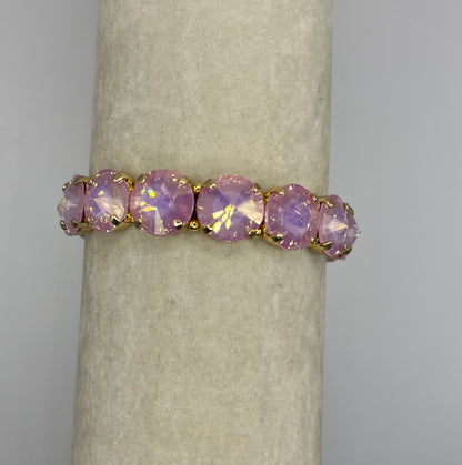 Large Crystal Stretchy Bracelet- 6 Colors